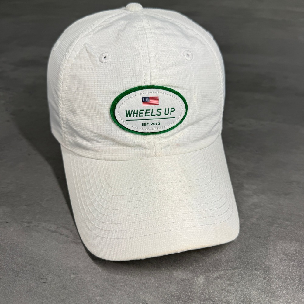 Wheels Up Baseball Hat Cap White Private Pilot Quiet Luxury Golf Tennis Gym Run